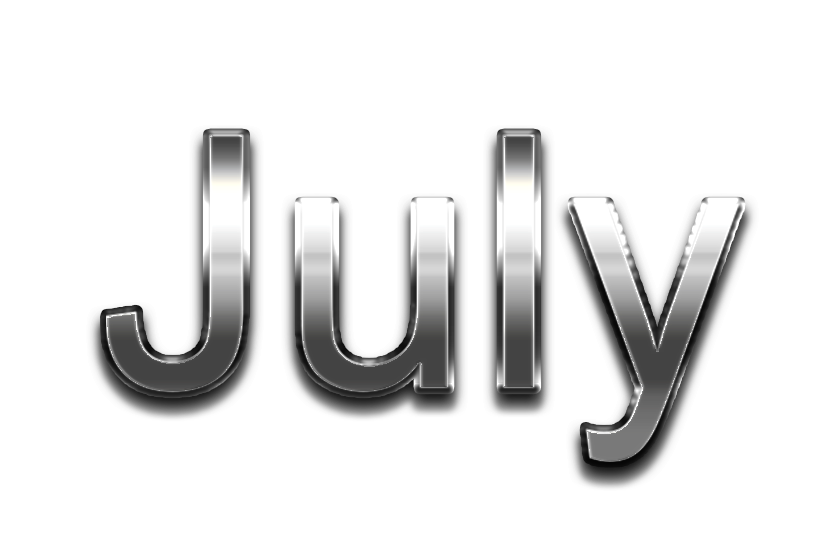 July png, word July png, July word png, July text png, July letters png, July word gold text typography PNG images transparent background